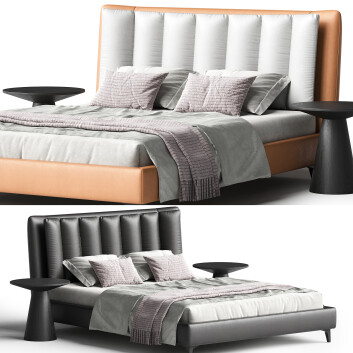 Bed and Bedside Tables Litfad Mid-Century Modern Standard Wingback Headboard