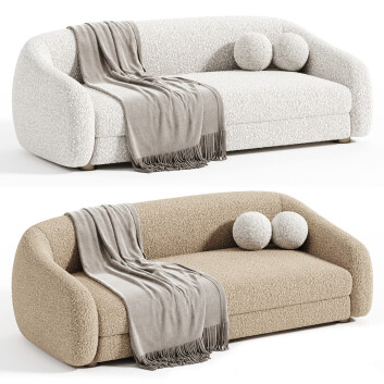 Sofa  CB2 Laszlo Camel Brown by Ross Cassidy 3D model