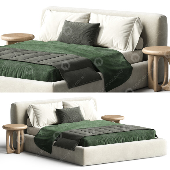 Łóżka i stoliki nocne Rove Concepts Ophelia model 3D