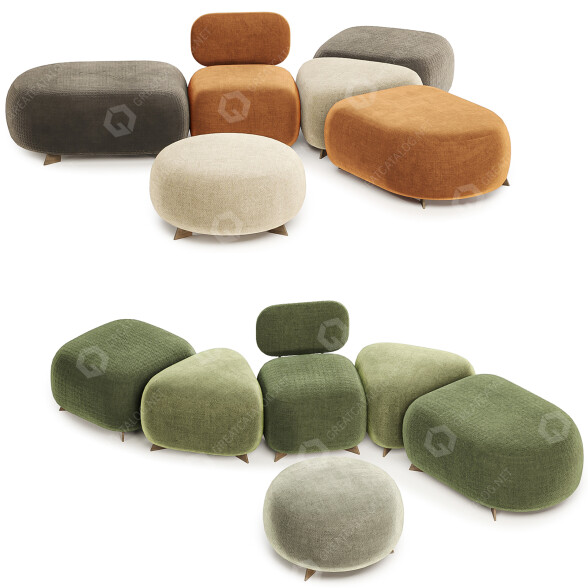 Canapés et Ottomans True Code Out modèle 3D