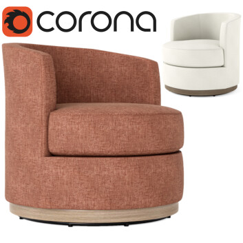 Sessel Pottery Barn Balboa Upholstered Swivel
