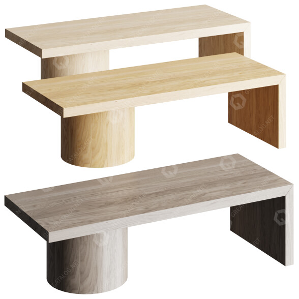 Mesa de centro High Fashion Home Linea Rectangular Modelo 3D