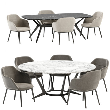 Столи та стільці Maxalto Caratos Dinning Set