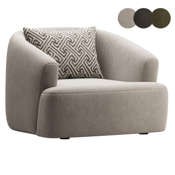 Fotel  Westwing Boucle Sessel Sofia Model 3D