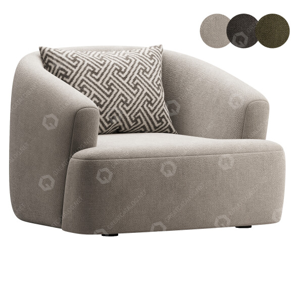Sessel Westwing Boucle Sessel Sofia 3D-Modell