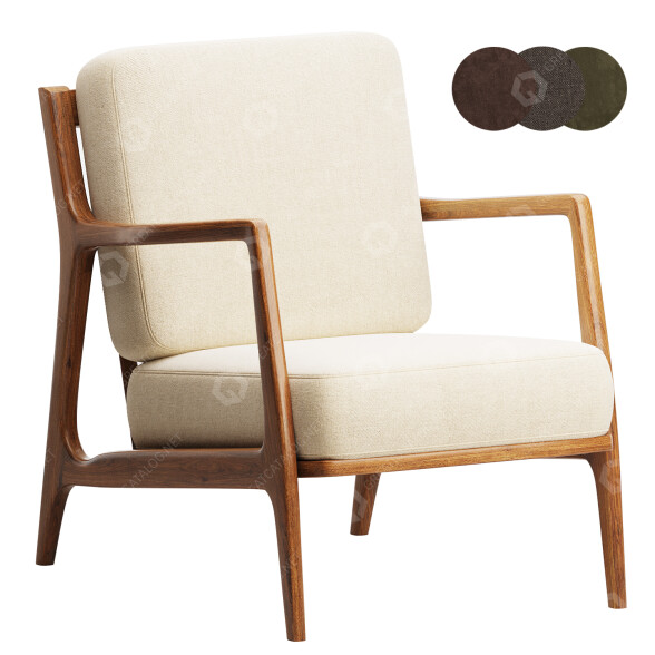 Fotel Poly & Bark Verity Lounge model 3D