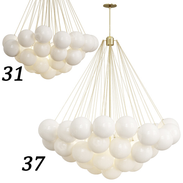 Chandeliers Apparatus Cloud Set 3D model