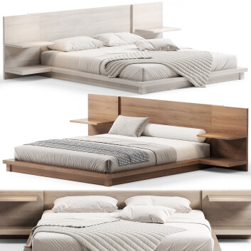 Ліжко CB2 Andes Acacia Wood Platform Queen