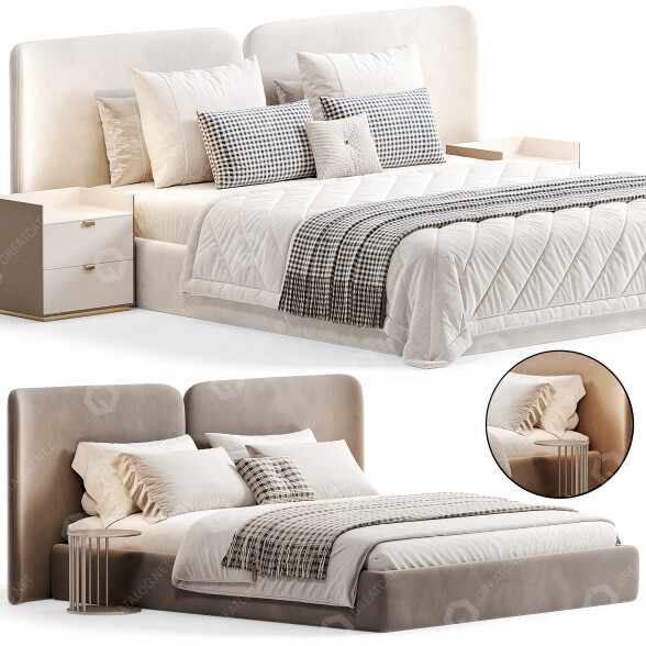 Beds and Bedside Tables The High Wall Dorris 3D model