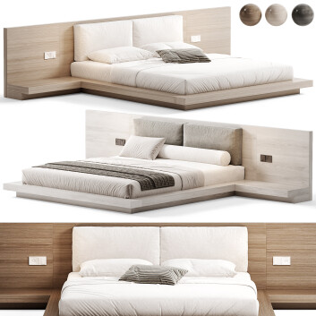 Bed  Double 04 3D model
