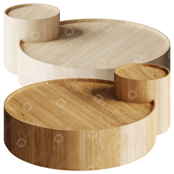 Table basse Living Divani Moon modèle 3D