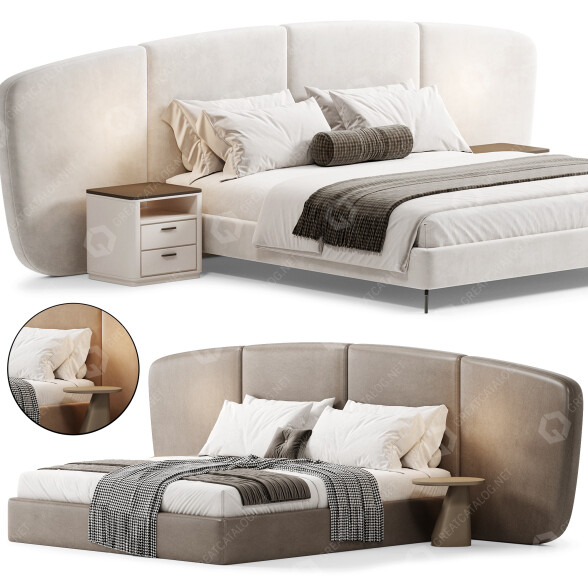 Bed and Bedside Tables Evanyrouse Hicardi 3D model