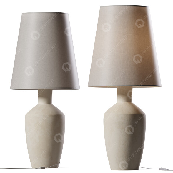 Table Lamp West Elm Form Studies Ceramic 3D model