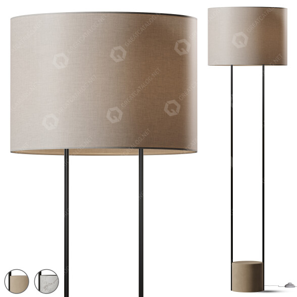 Floor Lamp West Elm Industrial Outline 3D model
