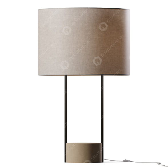 Table Lamp West Elm Industrial Outline 3D model