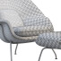 Armchair and Ottoman Knoll Womb - 3dmitruk