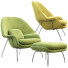 Armchair and Ottoman Knoll Womb - 3dmitruk