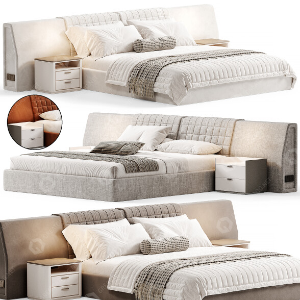 Betten und Nachttische Delavega K281 Modern 3D-Modell