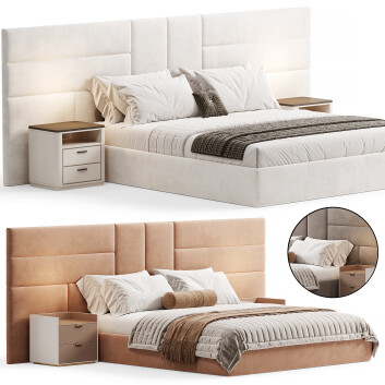 Bed and Bedside Tables  Evanyrouse Opala II 3D model