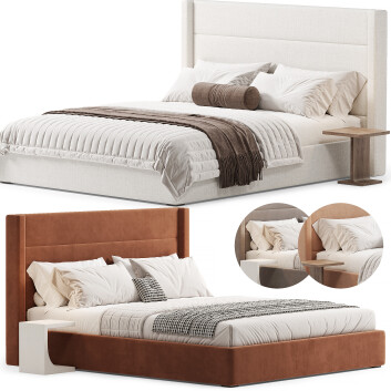 Beds and Bedside Tables  Restoration Hardware Modena Horizontal 3D model