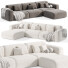 Canapé Litfad Microfiber Modern Square Arm - Neeo