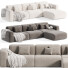 Canapé Litfad Microfiber Modern Square Arm - Neeo