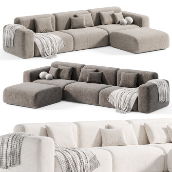 Диван Litfad Microfiber Modern Square Arm