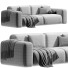 Canapé Litfad Microfiber Modern Square Arm - Neeo