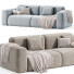 Canapé Litfad Microfiber Modern Square Arm - Neeo