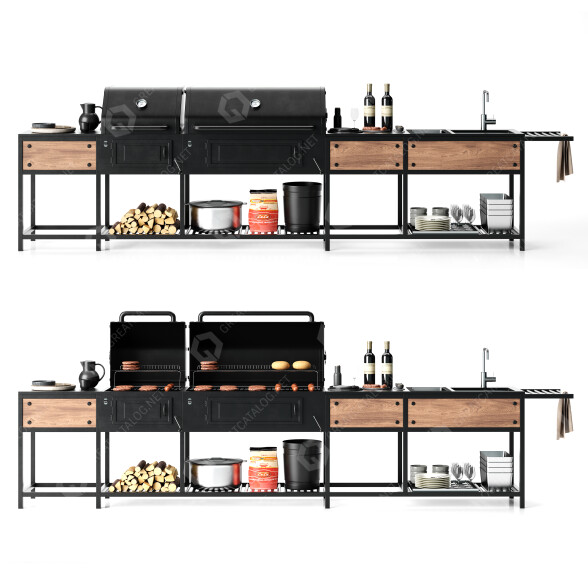 Grillen Set 22 3D-Modell
