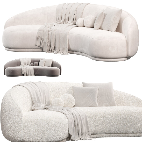 Sofá Six The Residence Boucle Curved Modelo 3D