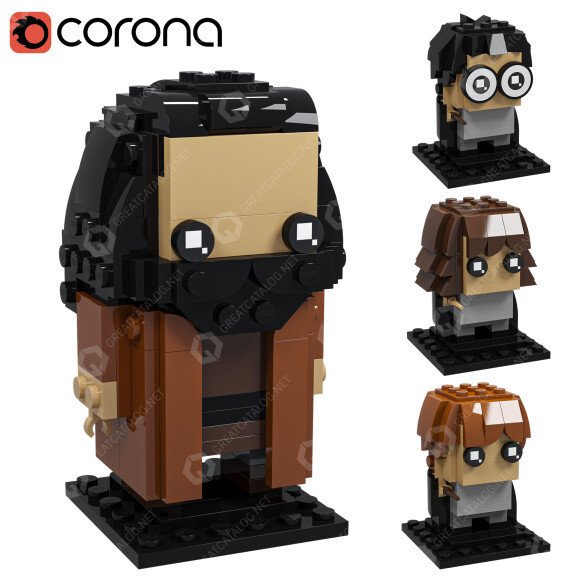 Іграшки Lego Hagrid Garri Germiona Ron 3D модель