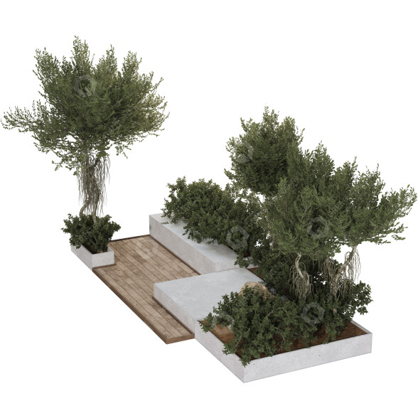 Drzewa i krzewy Collection Set 240 model 3D