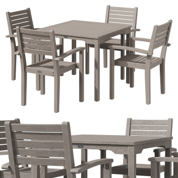 Стіл та стільці Houzz DTY Living Leadville Outdoor Dining Set