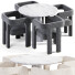 Table and Chairs CB2 Stature Boucle - VerticallCG
