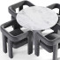 Table and Chairs CB2 Stature Boucle - VerticallCG