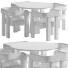 Table and Chairs CB2 Stature Boucle - VerticallCG
