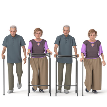 Чоловіки та жінки Old 2 Poses 3D модель