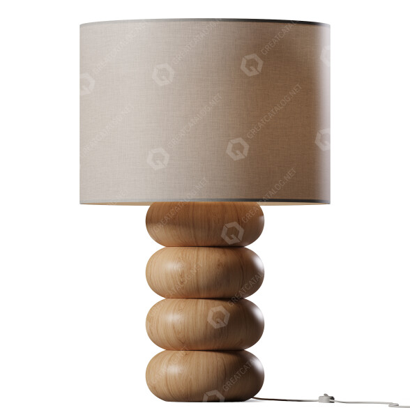 Настільнa лампа AllModern Giacomo Solid Wood 3D модель