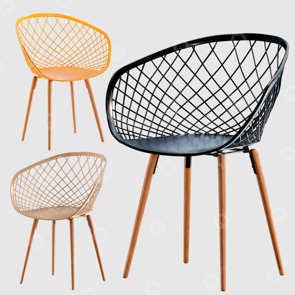 Krzesło biurowe CB2 Sidera model 3D