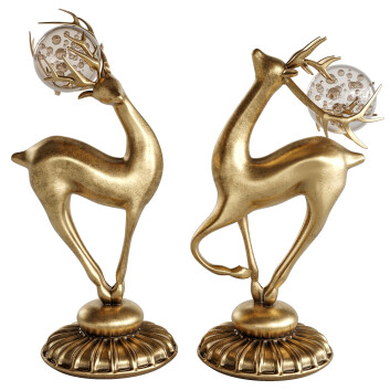 Estatuillas Nordic Style Crystal Ball Deer