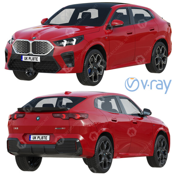 Автомобіль BMW iX2 3D модель