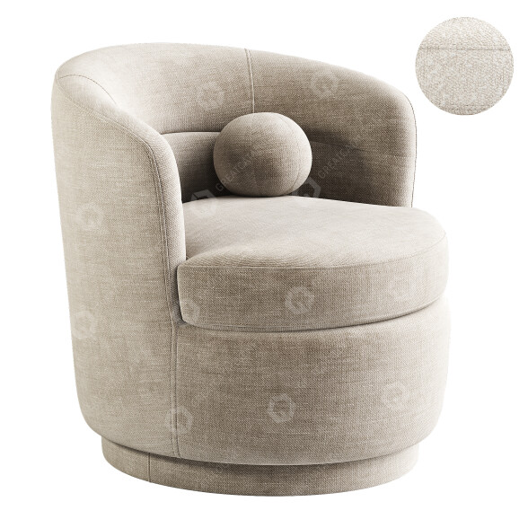 Krzesło West Elm Viv Swivel model 3D