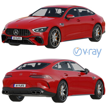 Автомобіль Mercedes-Benz AMG GT63 S E Performance 4-Door 2023 3D модель