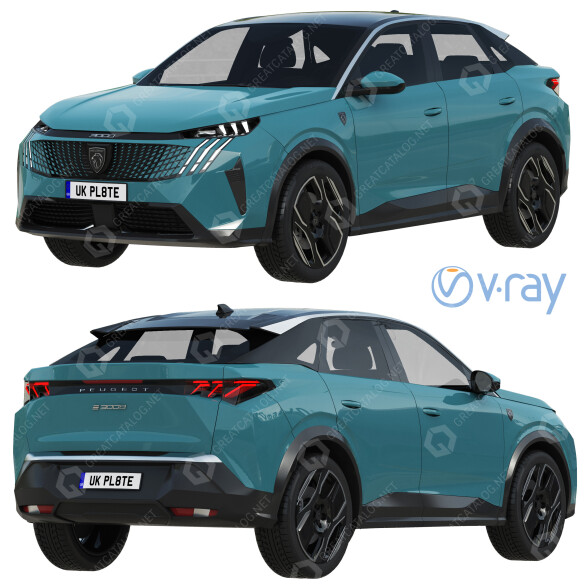 Coche Peugeot e-3008 2024 Modelo 3D
