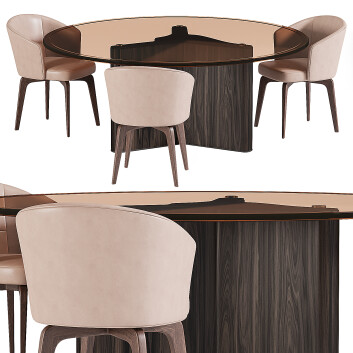 Стіл та стільці Minotti Lou Dining and Amelie