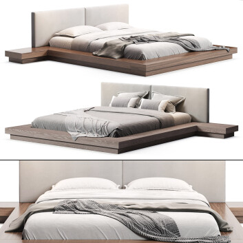 Ліжко Elegant Leather Platform and Headboard by Prime Classic Design