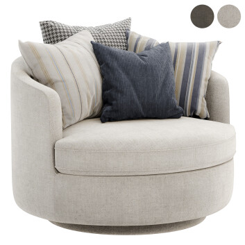 Fotel  West Elm Viv Grand Swivel Model 3D