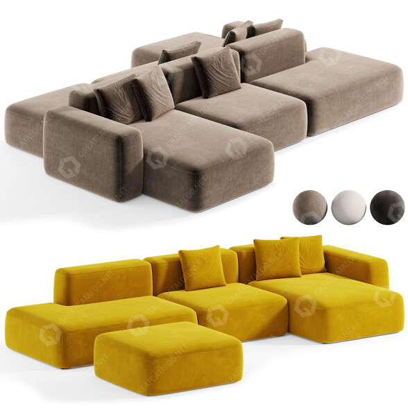 Диваны Hay Mags Soft 3D модель