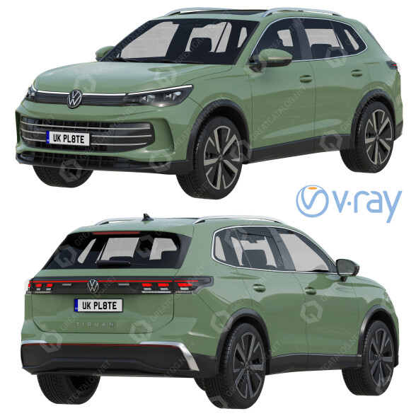 Samochód Volkswagen Tiguan 2024 model 3D